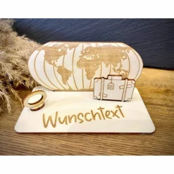 Clearance Geldscheinhalter Urlaub, Weltreise, Koffer, Geldgeschenk, Geburtstag, Geschenk, Wunschtext, Personalisierbar Geschenke