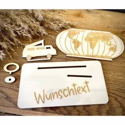 Online Geldscheinhalter Urlaub, Weltreise, Reise, Geldgeschenk, Geburtstag, Geschenk, Wunschtext, Personalisierbar Geschenke