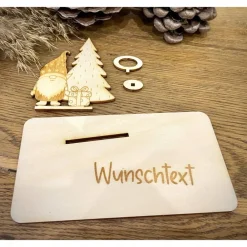 Best Geldscheinhalter Weihnachtswichtel, Wichtel, Weihnachtsmann, Weihnachten, Nikolaus, Geldgeschenk, Geschenk, Wunschtext, Geschenke