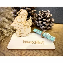 Geldgeschenke|WoodyfyKreativ Geldscheinhalter Weihnachten, Weihnachtsmann, Nikolaus, Geldgeschenk, Geburtstag, Geschenk, Wunschtext, Personalisierbar