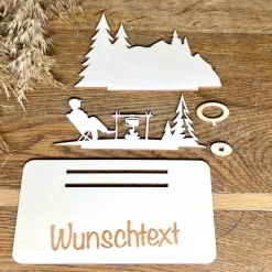 Outlet Geldscheinhalter Zelten, Camping, Urlaub, Geburtstag, Geschenk, Wunschtext, Personalisierbar Geschenke