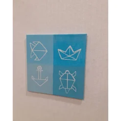 Best Gemälde "Maritim" | Unikat | Kunst | Dekoration | Deko | Geschenk | Anker | Fisch