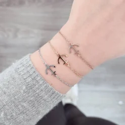 Clearance Geschenk Brautmutter – Edles Anker Armband aus Edelstahl – Brautmama Schmuck zur Hochzeit Gastgeschenke