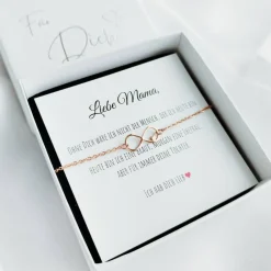 Sale Geschenk Brautmutter – Unendlichkeit Armband Edelstahl mit Herz – Mutter der Braut Geschenk Hochzeit Gastgeschenke