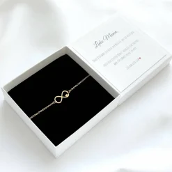 Sale Geschenk Brautmutter – Unendlichkeit Armband Edelstahl mit Herz – Mutter der Braut Geschenk Hochzeit Gastgeschenke
