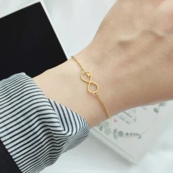 Sale Geschenk Brautmutter – Unendlichkeit Armband Edelstahl mit Herz – Mutter der Braut Geschenk Hochzeit Gastgeschenke