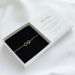 Sale Geschenk Brautmutter – Unendlichkeit Armband Edelstahl mit Herz – Mutter der Braut Geschenk Hochzeit Gastgeschenke