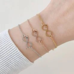 Sale Geschenk Brautmutter – Unendlichkeit Armband Edelstahl mit Herz – Mutter der Braut Geschenk Hochzeit Gastgeschenke