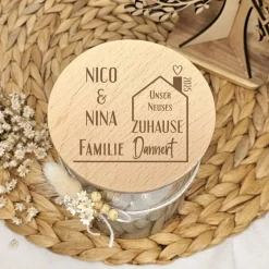 Sale Geschenk Einzug neues Zuhause personalisiert mit Namen Naschglas Aufbewahrungsglas Süßigkeiten Geschenkverpackungen