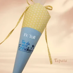 Danksagungskarten|Tapata Design Geschenk für Erzieher / Erzieherinnen - Kleine Schultüte personalisierbar