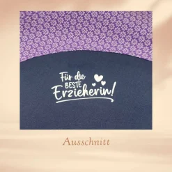Danksagungskarten|Tapata Design Geschenk für Erzieher / Erzieherinnen - Kleine Schultüte personalisierbar Lila blau