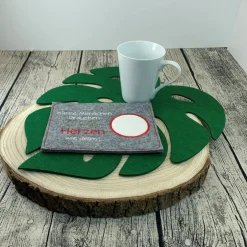 Geschenk für Erzieherin, Abschied im Kindergarten, personalisiert, Untersetzer aus Filz, bestickter Untersetzer Geschenke