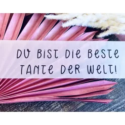 Dankeskarten|Blomidesign Geschenk Karte Tante/ Flaschenpost