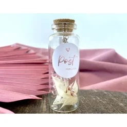 Dankeskarten|Blomidesign Geschenk Karte Tante/ Flaschenpost