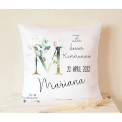 Discount Geschenk zur Kommunion Junge Kissen 40x40cm personalisiert Geschenke