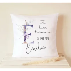Discount Geschenk zur Kommunion Junge Kissen 40x40cm personalisiert Geschenke