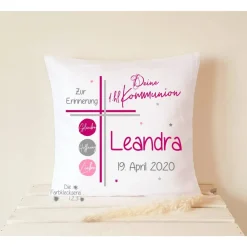 Discount Geschenk zur Kommunion Junge Kissen 40x40cm personalisiert Geschenke