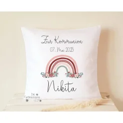 Discount Geschenk zur Kommunion Junge Kissen 40x40cm personalisiert Geschenke