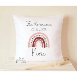 Discount Geschenk zur Kommunion Junge Kissen 40x40cm personalisiert Geschenke
