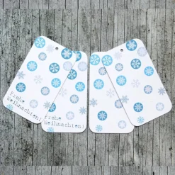 Sale Geschenkanhänger **EISKristall1** von 8er Set Weihnachten Anhänger Dekoration Weihnachtsdeko Schneeflocke Geschenkeanhänger