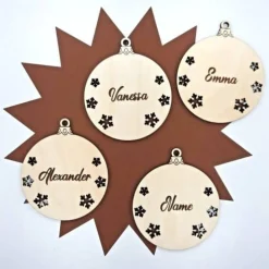 Online Geschenkanhänger Personalisiert Weihnachten Kugelform Advent Merry Christmas Geschenkdekoration DIY Geschenkeanhänger