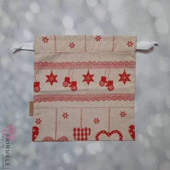 Hot Geschenkbeutel - natur mit roten, winterlichen Motiven(Varianten) Säckchen & Beutel