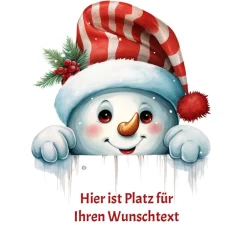 Clearance Geschenkbeutel mit Wunschtext Weihnachten Motiv Schneemann Säckchen & Beutel