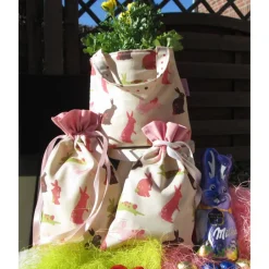 Best Geschenkbeutel, Osterbeutel, nachhaltige Geschenkverpackung, Hasenmotiv Geschenkverpackungen