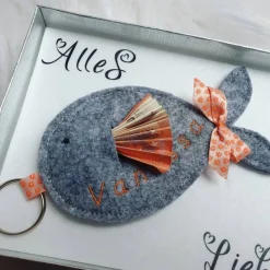 Best Geschenkbox/Geldgeschenkbox Fisch zur Taufe/Kommunion/Konfirmation/Firmung Geldgeschenke