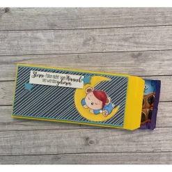 Best Geschenkverpackung für eine Tafel Schokolade mit integrierter Grußkarte, Gutschein, Geburtstag, Goodie, Handarbeit Geschenkverpackungen