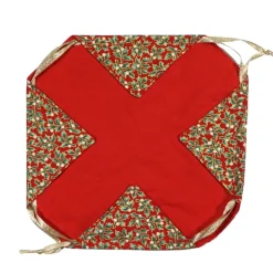 Clearance Geschenkverpackung Ilex rot gold – Wiederverwendbar, handgenäht & aus Baumwolle Säckchen & Beutel