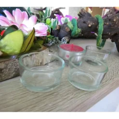 Bastelzubehör|SaBienchenshop Glas Teelichthalter 10 Stück – Transparent für Teelichter, Basteln & Dekoration – Weihnachten & Advent