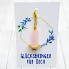 Outlet Glücksbringer Frühlingslicht Kerze goldfarben/rosa – einzigartiger Anhänger als Geschenk Geschenke