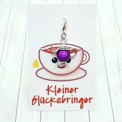 Best Glücksbringer Kanne silberfarben/violett – Charm für Tee- & Kaffee-Liebhaber Geschenke