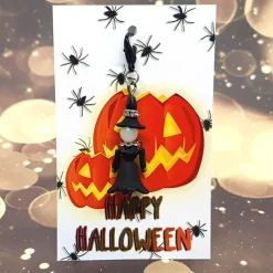 Best Glücksbringer kleine Hexe schwarz – handgemachte Figur mit Glitzerelementen Geschenke