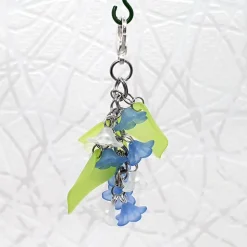 Hot Glücksbringer Taschenbaumler „Zarte Blumen“ blau – Verspielter Anhänger mit Acrylblüten Geschenke