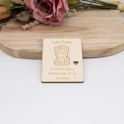 Outlet Glücksbringer zum Schulstart aus Holz – personalisiertes Geschenk zur Einschulung Kinder Einschulung