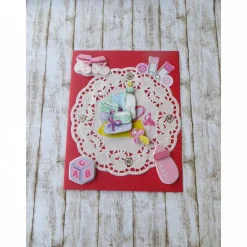 New Glückwunschkarte  Babykarte zur Geburt Taufe, Mädchen Glückwunschkarten
