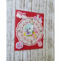 New Glückwunschkarte  Babykarte zur Geburt Taufe, Mädchen Glückwunschkarten