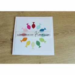 Best Glückwunschkarte für Konfirmation oder Kommunion "Regenbogenfische" aus der Glückwunschkarten