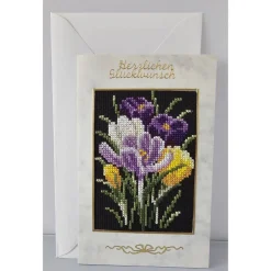 Glückwunschkarten|Handmade by Svetlana Glückwunschkarte, Gestickte Grußkarte, Geburtstagskarte, Klappkarte, Handarbeit