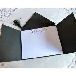 Glückwunschkarten|IdeenOase Glückwunschkarte, Klappkarte zur Promotion, Master, Bachelor, Abitur, mit klappbaren Doktorhut, Doktorhutkarte
