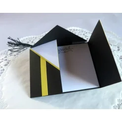 Glückwunschkarten|IdeenOase Glückwunschkarte, Klappkarte zur Promotion, Master, Bachelor, Abitur, mit klappbaren Doktorhut, Doktorhutkarte