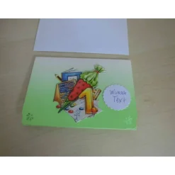 Sale Glückwunschkarte zum Schulanfang mit 3-D-Motiv Schultüte – Unikat, handgemacht, 10,5 x 15,5 cm Kinder Glückwunschkarten