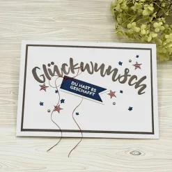 Discount Glückwunschkarte zum Schulabschluss – Karte für Abitur, Realschule oder Abschlussfeier Glückwunschkarten