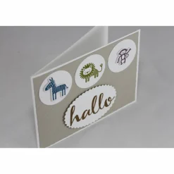 Glückwunschkarten|Kreativchaos Glückwunschkarte zur Geburt "Zootiere"