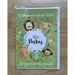 Glückwunschkarten|Windeltorten by Evi Glückwunschkarte zur Geburt, Versand direkt an die Beschenkten mit Ihrem Wunschtext, Lieferadresse