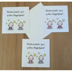 Glückwunschkarten|Windeltorten by Evi Glückwunschkarte zur Geburt, Versand direkt an die Beschenkten mit Ihrem Wunschtext, Lieferadresse