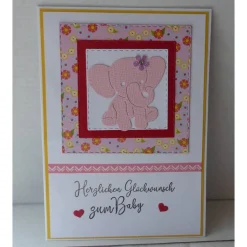 Outlet Glückwunschkarte zur Geburt,Elefant Glückwunschkarten