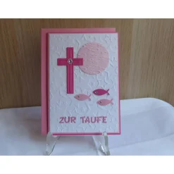 Glückwunschkarten|Wollzottel Glückwunschkarte zur  Taufe